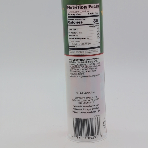 Gingerbread Man Pez Candy Dispenser - Red In Tube New - Picture 3 of 3